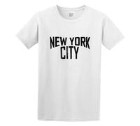 New York City Retro Unisex Cotton Tee Shirt Men's White T-Shirt M