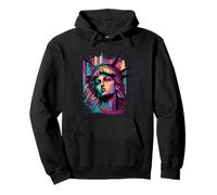 New York City Sad Statue of Liberty Illustration Graphic Sweat à Capuche