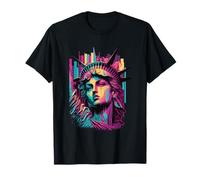 New York City Sad Statue of Liberty Illustration Graphic T-Shirt