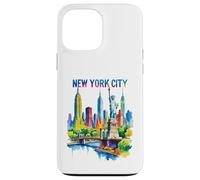 New York City Skyline Art NYC Souvenir Brooklyn Bridge Femmes Coque pour iPhone 13 Pro Max