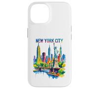 New York City Skyline Art NYC Souvenir Brooklyn Bridge Femmes Coque pour iPhone 14