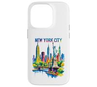 New York City Skyline Art NYC Souvenir Brooklyn Bridge Femmes Coque pour iPhone 14 Pro