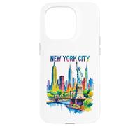 New York City Skyline Art NYC Souvenir Brooklyn Bridge Femmes Coque pour iPhone 15 Pro