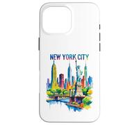 New York City Skyline Art NYC Souvenir Brooklyn Bridge Femmes Coque pour iPhone 16 Pro Max