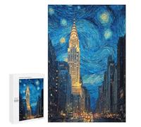 New York City Skyline at Night -2 Puzzle 1000 Pièces Educa Jouet en Bois Cadeau Unique Décoration Intérieure Jeu Éducatif Challenge Toy Adultes Et Enfants À Partir De 14 Ans 1000 PCS