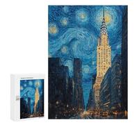 New York City Skyline at Night Puzzle 1000 Pièces Educa Jouet en Bois Cadeau Unique Décoration Intérieure Jeu Éducatif Challenge Toy Adultes Et Enfants À Partir De 14 Ans 300 PCS