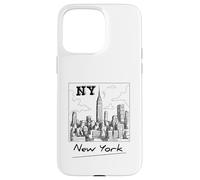 New York City Skyline - New York City Sketch Drawing Graphic Coque pour iPhone 15 Pro Max