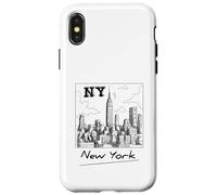 New York City Skyline - New York City Sketch Drawing Graphic Coque pour iPhone X/XS