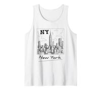 New York City Skyline - New York City Sketch Drawing Graphic Débardeur