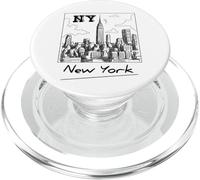 New York City Skyline - New York City Sketch Drawing Graphic PopSockets PopGrip pour MagSafe