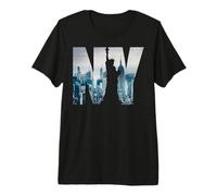 New York City Skyline New York Illustration Graphic T-Shirt Haut de Gamme