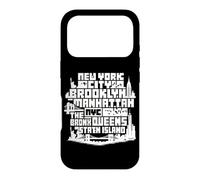 New York City Skyline NYC Boroughs Brooklyn Manhattan Coque pour iPhone 17 Pro
