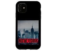 New York City Skyline T-Shirt, New York Illustration Graphic Coque pour iPhone 11