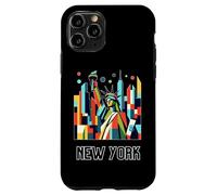 New York City Skylines NYC Statue of Liberty Cubism Art Coque pour iPhone 11 Pro