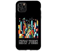 New York City Skylines NYC Statue of Liberty Cubism Art Coque pour iPhone 11 Pro Max