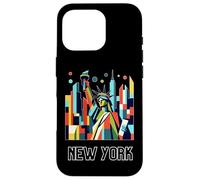 New York City Skylines NYC Statue of Liberty Cubism Art Coque pour iPhone 16 Pro