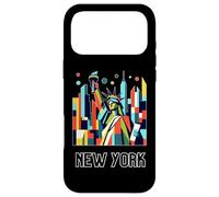 New York City Skylines NYC Statue of Liberty Cubism Art Coque pour iPhone 17 Pro Max
