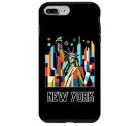 New York City Skylines NYC Statue of Liberty Cubism Art Coque pour iPhone 7 Plus/8 Plus