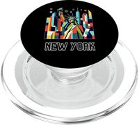New York City Skylines NYC Statue of Liberty Cubism Art PopSockets PopGrip pour MagSafe