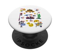 New York City Souvenir NY Icons Tout-Petits Enfants garçons ou Filles PopSockets PopGrip Adhésif