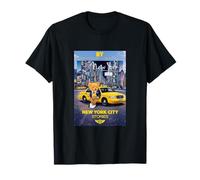 New York City Stories with Teddy Bear Behind a Yellow Taxi T-Shirt