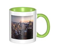 New York City Tasse à café en céramique bicolore 330 ml - Tasse à thé classique, tasse cadeau, passe au micro-ondes, au bureau et à la maison