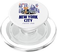 New York City Teddy Bear Illustration Graphic Design PopSockets PopGrip pour MagSafe