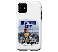 New York City Teddy Bear Stories Illustration Graphic Design Coque pour iPhone 11