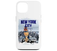 New York City Teddy Bear Stories Illustration Graphic Design Coque pour iPhone 13