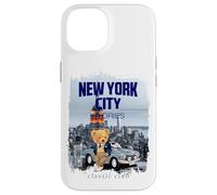 New York City Teddy Bear Stories Illustration Graphic Design Coque pour iPhone 14