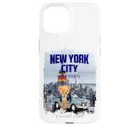 New York City Teddy Bear Stories Illustration Graphic Design Coque pour iPhone 15