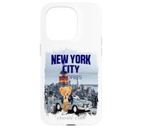 New York City Teddy Bear Stories Illustration Graphic Design Coque pour iPhone 15 Pro