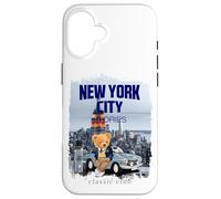 New York City Teddy Bear Stories Illustration Graphic Design Coque pour iPhone 16