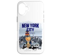 New York City Teddy Bear Stories Illustration Graphic Design Coque pour iPhone 16 Plus
