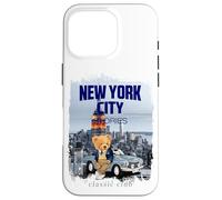 New York City Teddy Bear Stories Illustration Graphic Design Coque pour iPhone 16 Pro