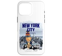 New York City Teddy Bear Stories Illustration Graphic Design Coque pour iPhone 16 Pro Max