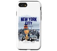 New York City Teddy Bear Stories Illustration Graphic Design Coque pour iPhone SE (2020) / 7/8