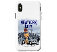 New York City Teddy Bear Stories Illustration Graphic Design Coque pour iPhone X/XS