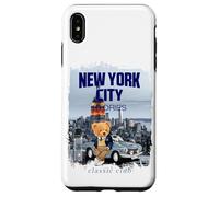 New York City Teddy Bear Stories Illustration Graphic Design Coque pour iPhone XS Max