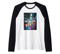 New York City Times Square Skyline Tee Shirts, New York City Manche Raglan
