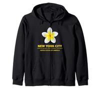 New York City Tropical Flower - Cute NYC Frangipani Flower Sweat à Capuche
