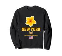 New York City Tropical Flower - Cute NYC Frangipani Flower Sweatshirt