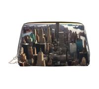 New York City Trousse de toilette en cuir pour femme, doré, Taille unique, Trousse de toilette