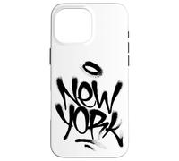 New York City with Graffiti Spray Style Illustration Graphic Coque pour iPhone 16 Pro Max