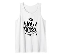 New York City with Graffiti Spray Style Illustration Graphic Débardeur