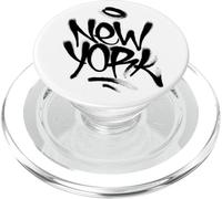 New York City with Graffiti Spray Style Illustration Graphic PopSockets PopGrip pour MagSafe
