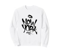New York City with Graffiti Spray Style Illustration Graphic Sweatshirt