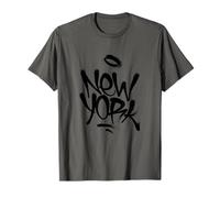 New York City with Graffiti Spray Style Illustration Graphic T-Shirt