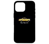New York City Yellow Checker Taxi Cab 8 Bits Pixel Coque pour iPhone 16 Pro Max