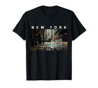 New York Dark Moody Rainy Day Goth Vibes Gris Noir Hommes T-Shirt